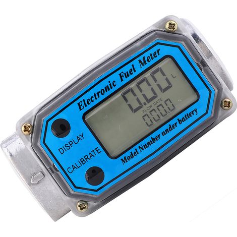 Débitmètre numérique à turbine pour carburant diesel, plage 10-90 L, filetage 1" NPT, compteur de flux compact (1/5)