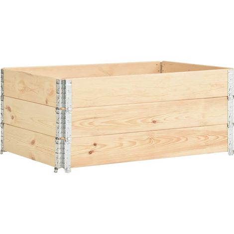 Fioriere rialzate 3 pezzi 100 x 150 cm legno di pino massiccio 020000889