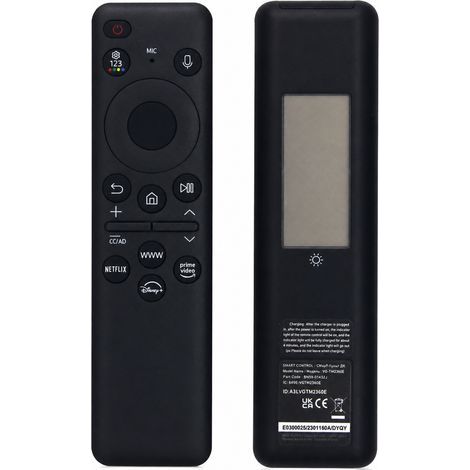 Telecomando solare con controllo vocale compatibile con TV Samsung, USB-C, BN59-01455P, nero (1/5)