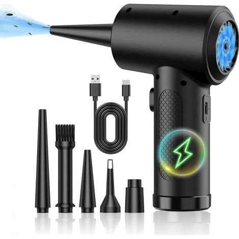 Dépoussiéreur à Air électrique, Mini aspirateur Portable,Dépoussiéreur électrique,Souffleur électrique Portable sans Fil,pour Ordinateur Portable,Canapé,Voiture,Batterie Rechargeable 6000 mAh- (1/5)