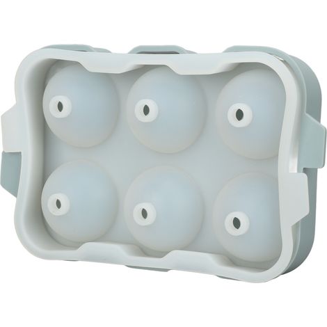Moule à glaçons en silicone à six trous, idéal pour conserver boissons, cocktails, vin et café.