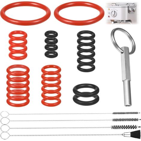Lot de 35 clés à tête ovale avec anneau porte-clés pour machine à café - Pièces de rechange pour machine à café - Pièce de rechange - Compatible avec / Siziliana/AEG (1/5)