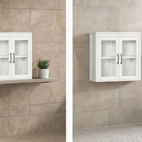 Meuble de salle de bain en melamina de Madera 60 x 19,5 x 54 cm (1/5)