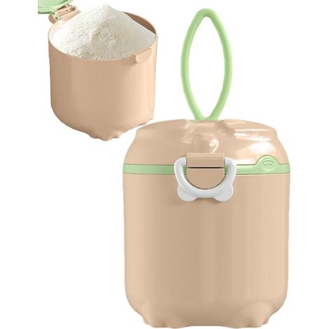 Bocal doseur de lait en poudre en forme d'animal avec poignée de transport Étanche à l'air, avec une pelle et un coffre-fort alimentaire Pour la nourriture et les voyages de bébé (1/5)