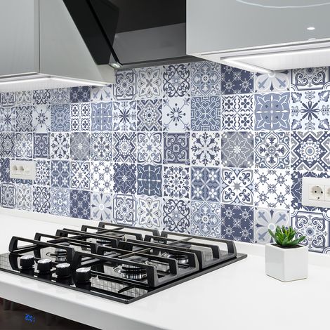 Stickers muraux - Sticker Mural Carrelage adhésif Cuisine Salle de Bain - 24 STICKERS CARRELAGES RIALTO - 24stickers10x10cm (1/5)