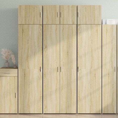 Vidaxl – Armoire de rangement haute en bois d'ingénierie – Dimensions 70x42,5x225 cm – Résistante à l'humidité et à la déformation – Pour petits espaces