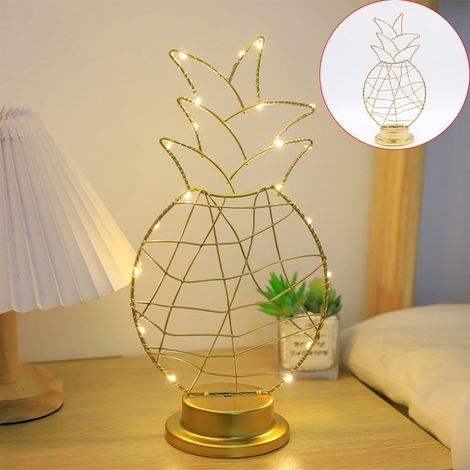 Lampe Décorative En Fer - Alimentée Par Piles - LED Chaude - Pour Table Chevet Décoration Intérieure - 1 Pièce (1/5)
