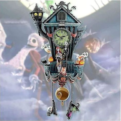 the-nightmare-before-christmas-cuckoo-clock-tim-burton-s-the-nightmare-before-christmas-wall-clock-halloween-home-decor-wall-clock-traditional-chalet