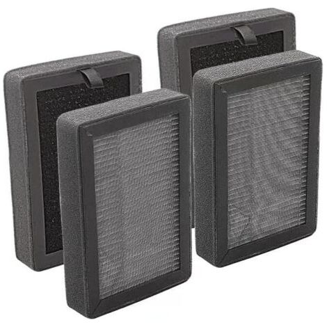 Filter – 3-stufiges Ersatz-Aktivkohlefiltersystem – Levoit – Luftreiniger LV-H128 (2er-Pack – 4 Filter für 2 Ersatzteile) MUMU
