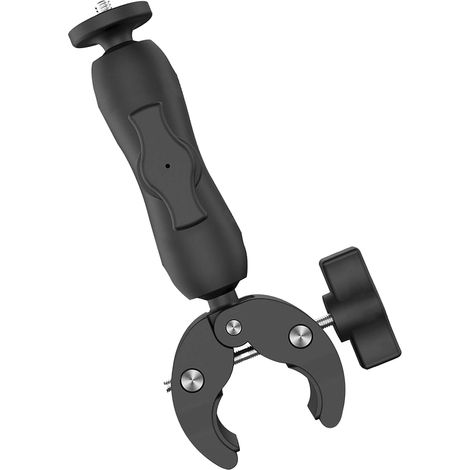 Support de fixation pour mini-parabole, fixation universelle à angle réglable avec adaptateur pour échelles de camping-car, supports de fixation pour mâts de yacht et adaptateur noir (1/5)