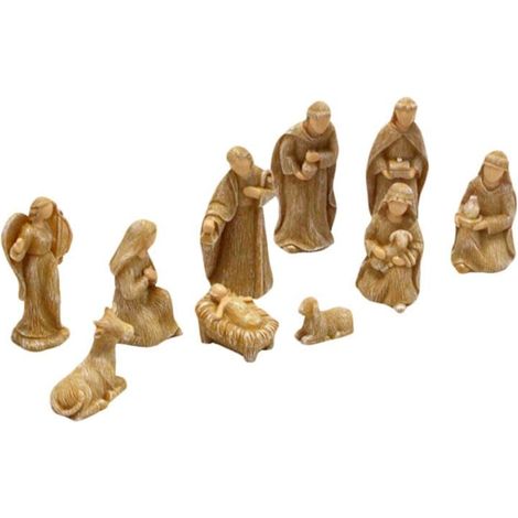 Ensemble de Crèche Noël, D'Ornements Cadeaux, Décoration Artisanale, Accessoires Décoratifs Salon et Chambre à Coucher (1/4)