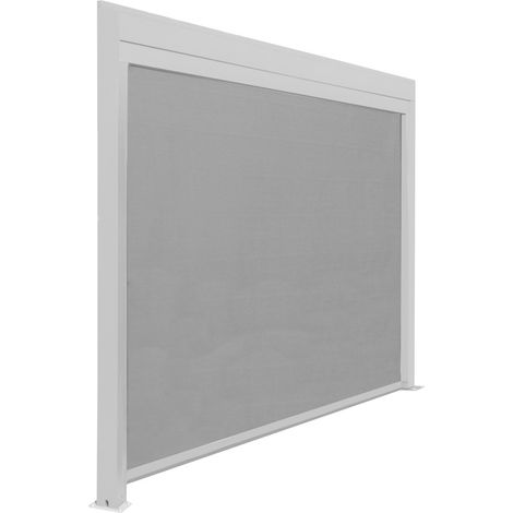 PROLOISIRS Rideau BioClim 3M pour Pergola Adossée - Aluminium époxy blanc - TPEP perle