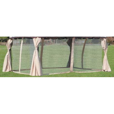 Ensemble de remplacement de 4 toiles latérales pour tonnelle aventure magnum 360x480 - Salon