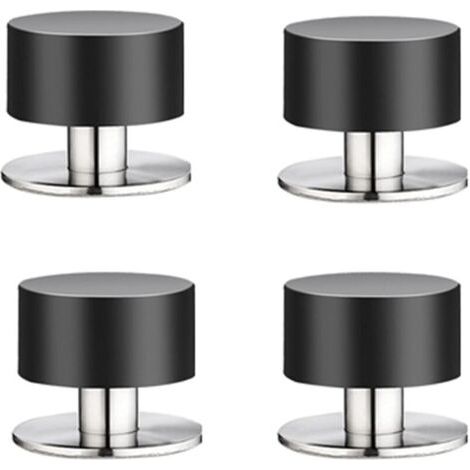 Türstopper aus Gummi – Geeignet für Wohnungen, Schulen, Büros usw. zum Schutz vor Stößen – 4 Stück, 40 mm – Schwarz (1/4)