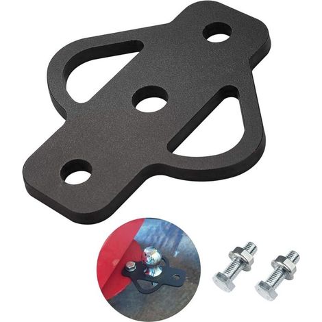 Adaptateur d'attelage de remorque à 3 voies en acier avec boulon pour VTT, tondeuse à gazon, chariot de golf, chariot de jardin, tracteur, boule de remorquage plate (1) (1/5)