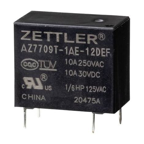 Zettler Electronics AZ7709T-1AE-12DEF Relais de puissance 12 V/DC 10 A 1 pc(s) (1/3)