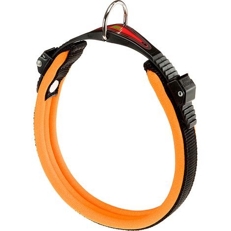 Ferplast ERGOFLUO C Collare per cani con morbida imbottitura e chiusura con microregolazione.. Variante C15/33 - Misure: A: 25-33 cm B: 15 mm - Arancione
