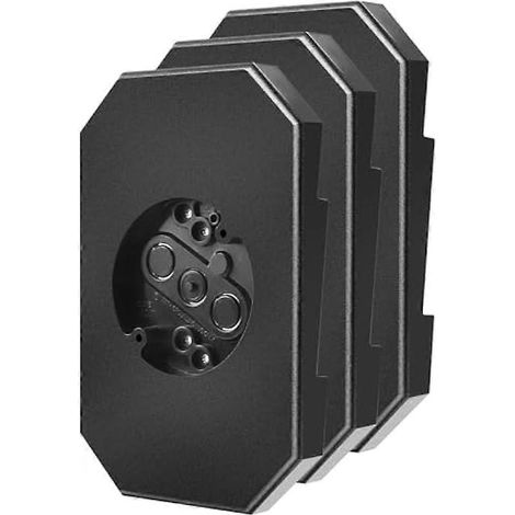 Lot de 3 blocs de fixation 8141DBL pour bardage de façade, kit de montage pour éclairage extérieur et caméras, compatible avec les bardages de façade en vinyle double épaisseur de 1/2 pouce - JBMEDIA (1/4)