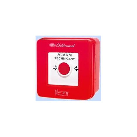 Elektromet Interrupteur d'alarme rouge 115x115x66 mm