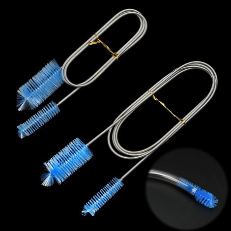 Cleaning Brush Aquarium Cleaning Brush Nylon Brushes 200cm, Flexible Double-Ended Hose Filter, Aquarium Pump (1/5)