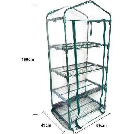 Schattiernetz - Transparente PVC-Gewächshausplane - 4 Stufen - Grün