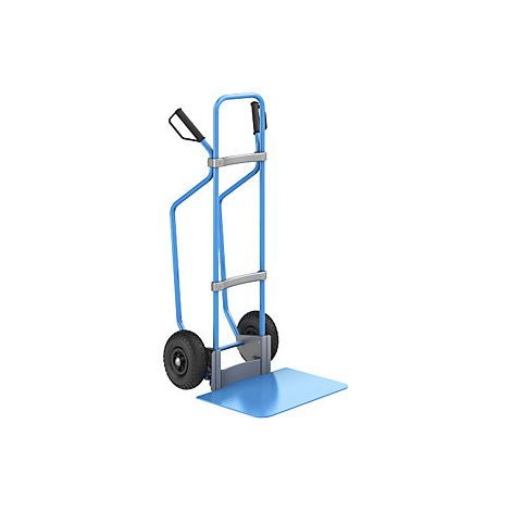 eurokraft pro  Carrello per sacchi con pattini  blu  piano di