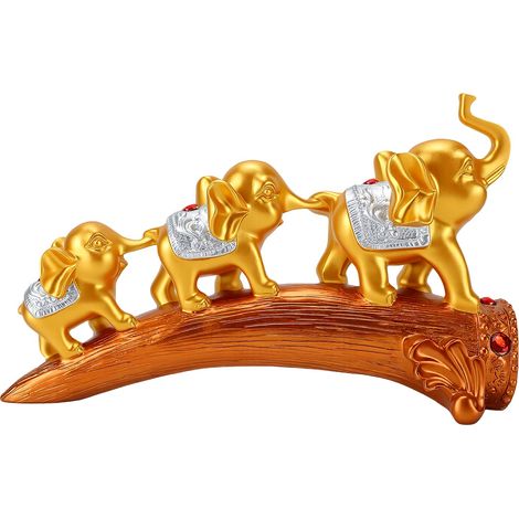 Décoration éléphant en résine résistante à la poussière et à la décoloration, faite à la main, pour la maison ou le bureau (1/5)