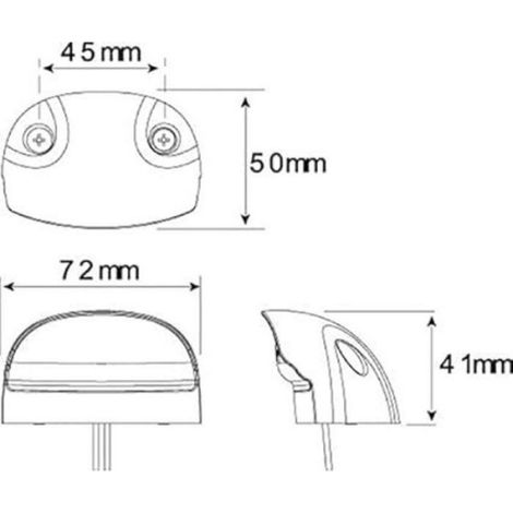 Éclairage Plaque Immatriculation - LED 12 V 24 V - Universel Voiture Remorque Camion Bateau - 1 Pièce (1/4)