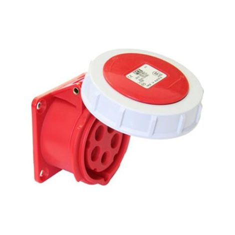 Prise de panneau 32A 5P 400V /75x75/ rouge IP67 power twist 3252-6
