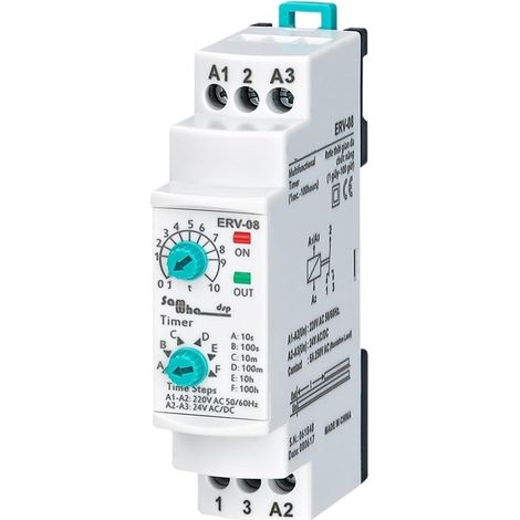 Relais temporisé multifonctionnel ERV-08 avec temporisation (1/5)