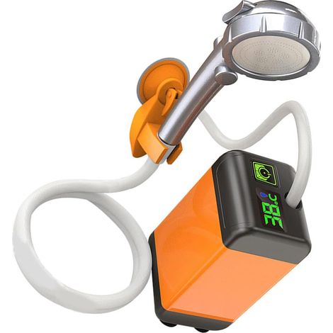 Équipement de camping, douche portable pour le camping, pompe de douche électrique extérieure rechargeable avec affichage numérique, pommeau de douche de camping (1/5)