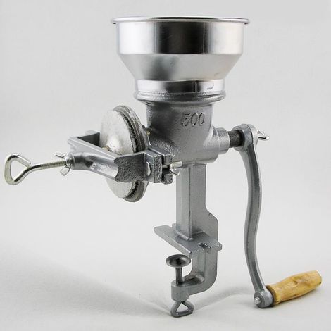 Moulin manuel pour aliments - Cuisine, céréales, médicaments, herbes, farine, malt, café, épices, noix - Avec ouverture de serrage (1/5)