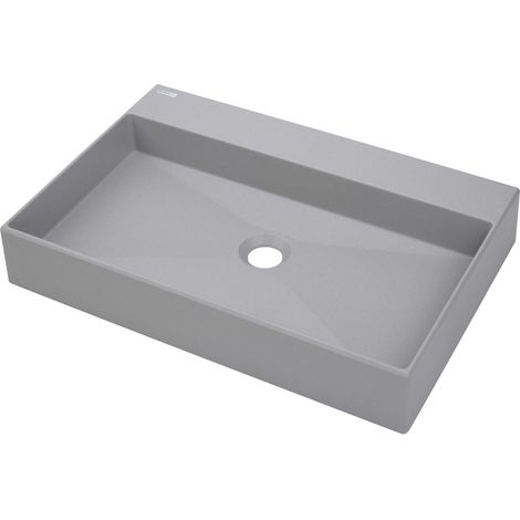 Deante CORREO lavabo de granito gris metalizado 60x40 cm (1/5)
