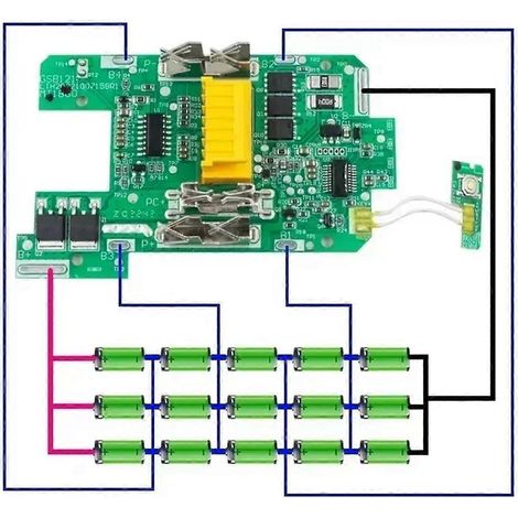 Carte de circuit imprimé de protection de charge BL1890 15X18650 pour vert (1/5)