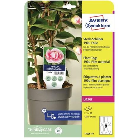 Avery T3006-10 Zubehör für Übertöpfe Pflanzenetikett