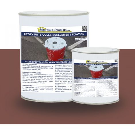 Epoxy pâte colle scellement fixation - 2.5 Kg Ton bois - MATPRO
