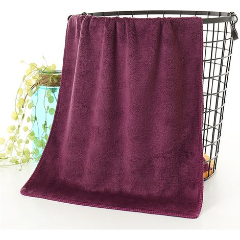 Serviette De Bain En Microfibre - Absorbante Et Rapide À Sécher - Pour Salle De Bain Piscine Gym - 1 Pièce (1/3)