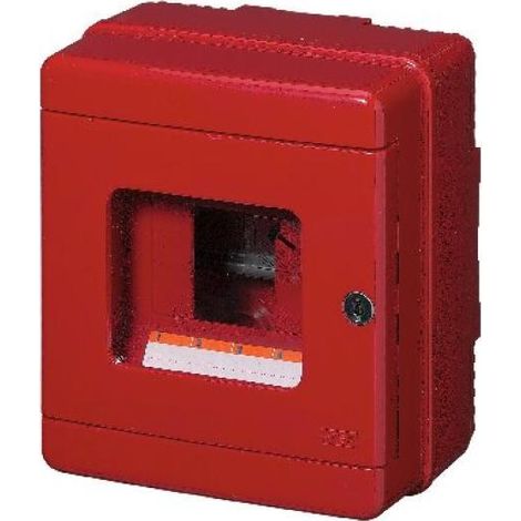 Centralino emergenza 4 moduli ip65 rosso portello frangibile elettrocanali ec64004
