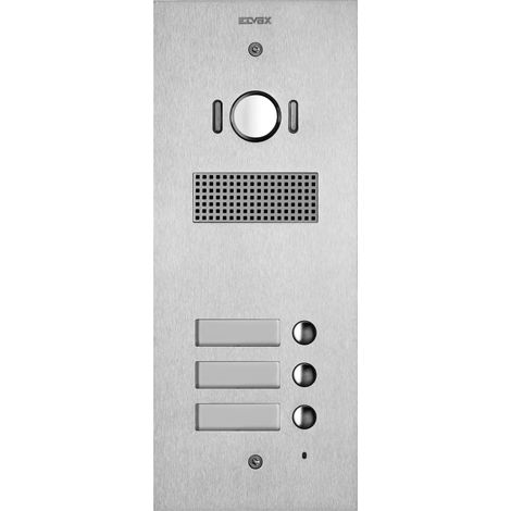 VIMAR - 41523 Steely 2F+ A/V 3-Tasten-Stahlplatte