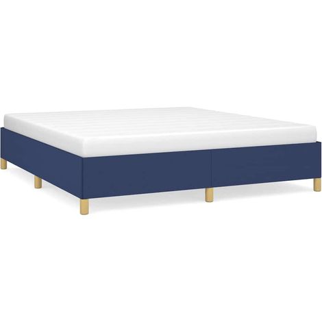 Maison Exclusive - Boxspringbettgestell Blau 160x200 cm Stoff (1/5)