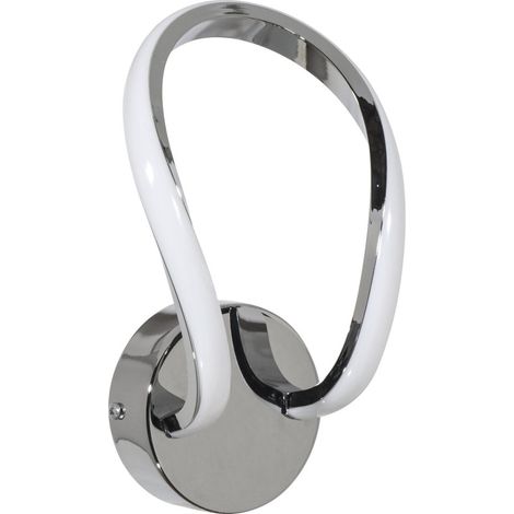 Applique in metallo e alluminio Cromo Lucido LED Integrato 21x h20 cm (1/2)