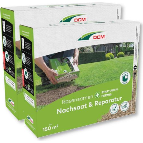 DCM Graines de gazon Réparation du sursemis 4500 g de graines de gazon et d'engrais organique pour gazon