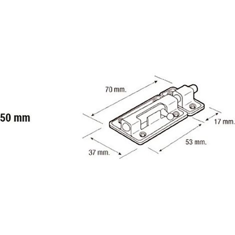 Türriegel cofan base pin 50 mm Kunststoff einfach