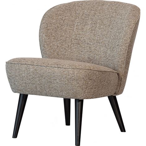 Fauteuil crapaud 59x70x71 cm en tissu gris - SYLVA
