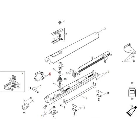 Groupe moteur électrique FAAC 63001615 pour actionneur S418 24 V - Remplacement pratique