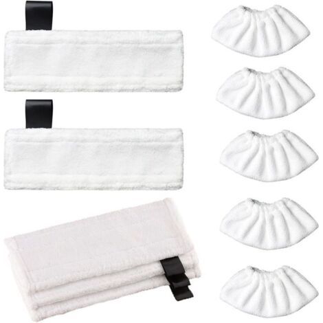 10 Pcs Chiffons Microfibres pour Nettoyeur Vapeur Karcher SC2 SC3 SC4 SC5 Accessoires Easyfix