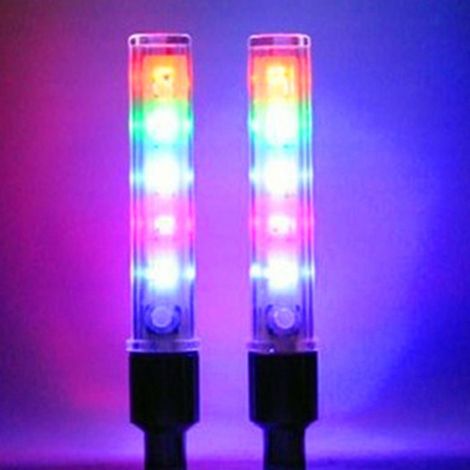 Set mit 2 LED-Fahrradspeichenlichtern, 7 Farbmodi, Reifenventilbeleuchtung, Fahrradzubehör (1/5)