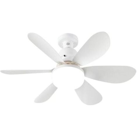 Ventilateur De Plafond - 50 Cm - Avec Lampe E27 - Télécommande - 3 Vitesses - Dimmable - Pour Chambre À Coucher Bureau Salle À Manger Garage - 6 Pales (1/4)
