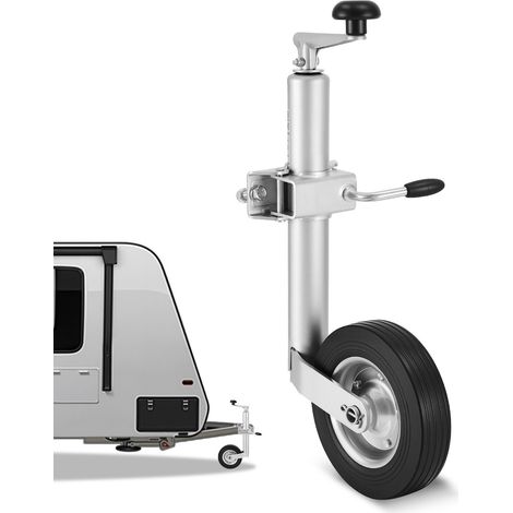 Roue Jockey Remorque Charge 150 kg Cric de Remorque à Roue Levage 23 cm Cric de Timon à Boulonner pour Petites Remorques à Bateaux, Chevaux, Utilitaires, Sortie Camping, avec Poignée Ergonomique (1/5)
