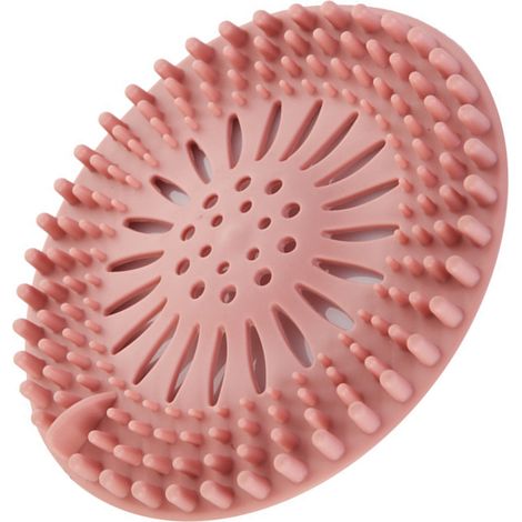 Verstopfungsfreier Abflussstopfen für Waschbecken und Badezimmer, Haarfilter für Abflüsse – rosa